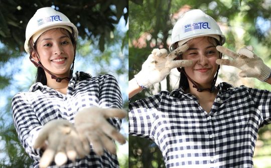Hoa hậu Tiểu Vy thấm đẫm mồ hôi trên hành trình 'Mang nước về bản'
