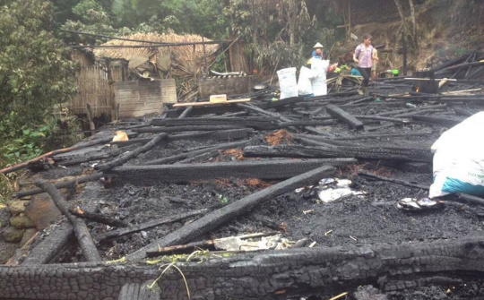 Hà Giang: Cháy cả căn nhà do bật lửa phát nổ