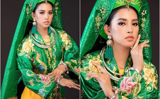 Hoa hậu Trần Tiểu Vy múa chầu văn 'Cô đôi thượng ngàn' tại Miss World 2018