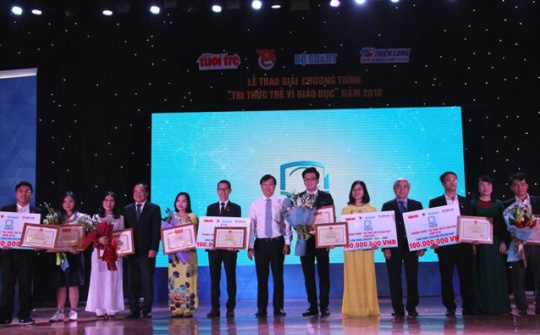 Trao thưởng 400 triệu đồng cho các công trình sáng tạo giáo dục xuất sắc