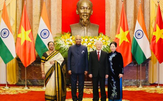 Tổng Bí thư, Chủ tịch nước chủ trì Lễ đón Tổng thống Ấn Độ