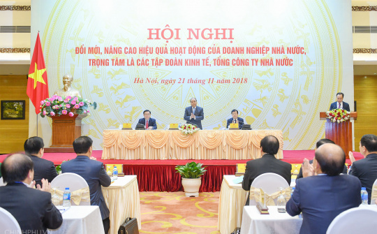 Thủ tướng Nguyễn Xuân Phúc chủ trì hội nghị đổi mới doanh nghiệp Nhà nước
