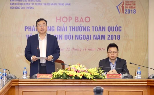 Phát động Giải thưởng toàn quốc về thông tin đối ngoại năm 2018