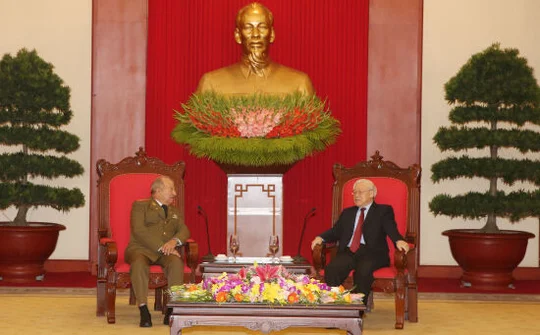 Tổng Bí thư, Chủ tịch nước tiếp Bộ trưởng Bộ các LLVT Cách mạng Cuba