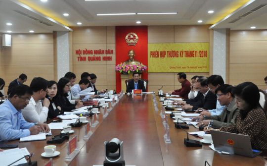 Thường trực HĐND tỉnh Quảng Ninh họp phiên thường kỳ tháng 11/2018