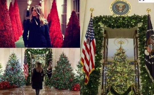 Sắc đỏ Giáng sinh tràn ngập Nhà Trắng