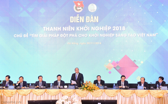 Thủ tướng tham dự Diễn đàn Thanh niên khởi nghiệp 2018