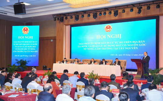 Hội nghị về ổn định dân di cư tự do và quản lý, sử dụng đất có nguồn gốc nông, lâm trường tại Tây Nguyên