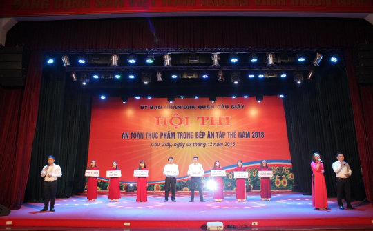 Hội thi an toàn thực phẩm bếp ăn tập thể Quận Cầu Giấy