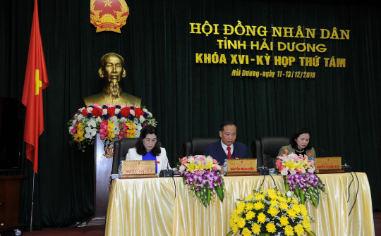Khai mạc kỳ họp thứ 8, HĐND tỉnh Hải Dương khóa XVI