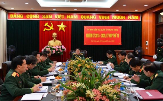 UBKT Quân ủy Trung ương đề nghị khai trừ, cảnh cáo 8 đảng viên