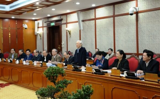 Bộ Chính trị làm việc với Ban Thường vụ Thành ủy Hải Phòng