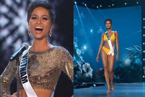 H'Hen Niê bứt phá trong đêm thi bán kết Miss Universe