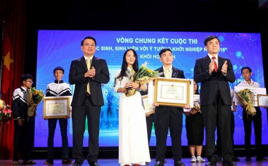 Trao giải cuộc thi Học sinh, sinh viên với ý tưởng khởi nghiệp