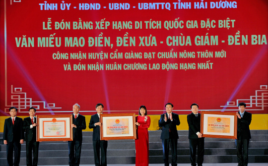 Hải Dương đón nhận các danh hiệu cao quý