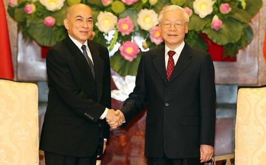 Tổng Bí thư, Chủ tịch nước hội kiến Quốc vương Campuchia