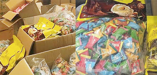 Thu giữ gần 2,4 tấn bánh, kẹo không rõ nguồn gốc từ Lào Cai về Hà Nội