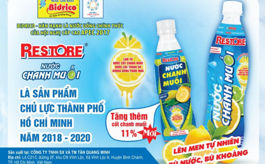 NGK Chanh muối Restone của Bidrico - Sản phẩm công nghiệp chủ lực TPHCM