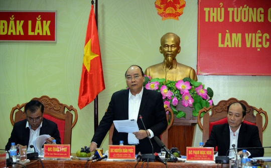 Thủ tướng Nguyễn Xuân Phúc làm việc với lãnh đạo chủ chốt tỉnh Đắk Lắk