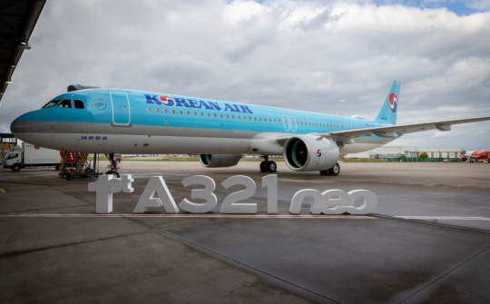 Korean Air nhận máy bay A321neo đầu tiên