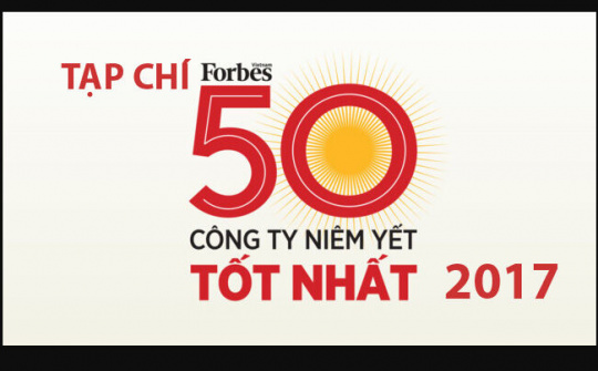 Forbes công bố 50 công ty niêm yết tốt nhất năm 2017