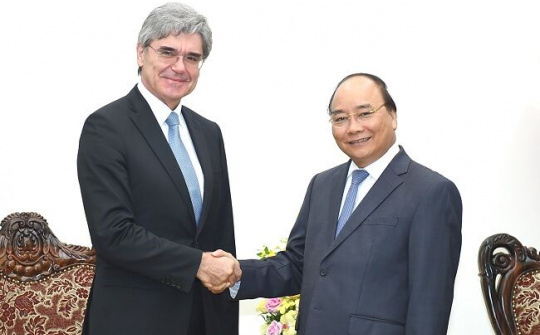 Thủ tướng tiếp Tổng Giám đốc Tập đoàn Siemens