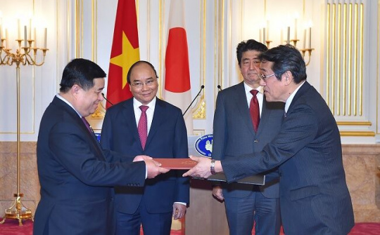 Hai Thủ tướng Việt Nam, Nhật Bản hội đàm