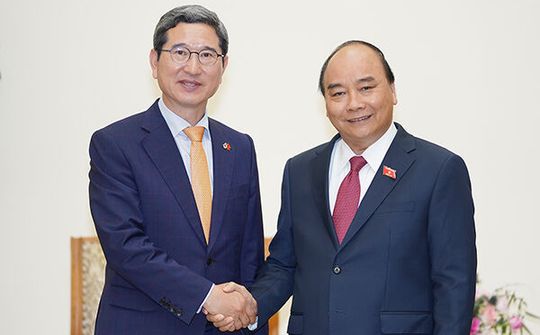 Phó Thủ tướng Trương Hòa Bình tiếp Chủ tịch Nhóm Nghị sĩ hữu nghị Hàn Quốc - Việt Nam