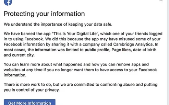 Facebook bắt đầu thông báo những tài khoản Việt bị lợi dụng dữ liệu