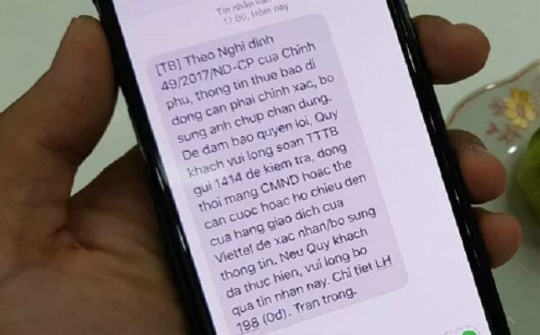 Nhà mạng yêu cầu chủ thuê bao nộp hình chân dung