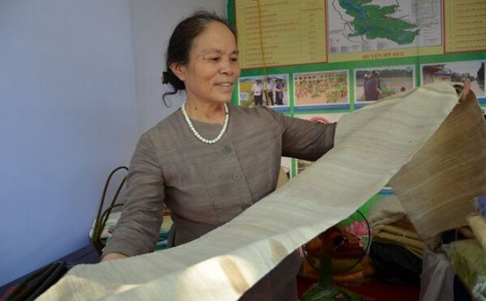 Nghệ nhân Phan Thị Thuận, người phụ nữ dệt lụa từ sen