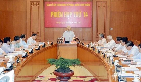 Tổng Bí thư Nguyễn Phú Trọng chủ trì Phiên họp lần thứ 14 Ban chỉ đạo Trung ương về phòng, chống tham nhũng