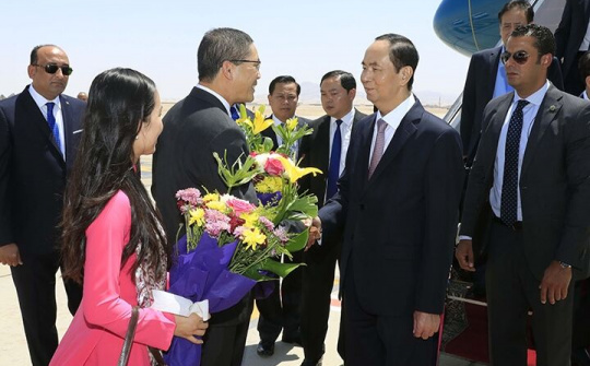 Chủ tịch nước Trần Đại Quang và Phu nhân thăm cấp nhà nước tới Ai Cập