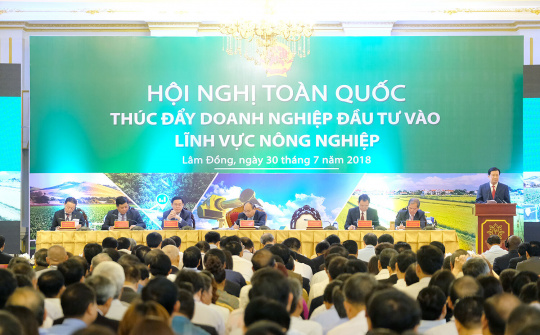 Thủ tướng dự Hội nghị toàn quốc thúc đẩy doanh nghiệp đầu tư vào lĩnh vực nông nghiệp