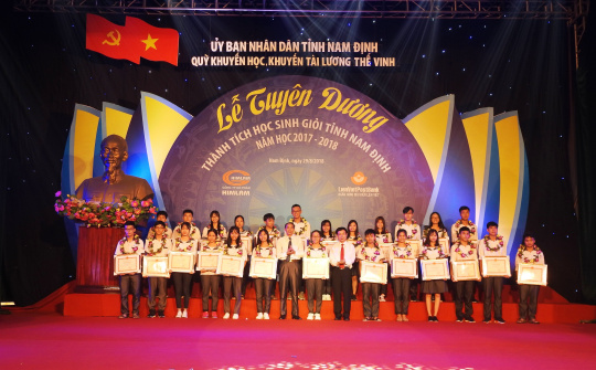 Nam Định: Lễ tuyên dương thành tích học sinh giỏi năm học 2017 – 2018