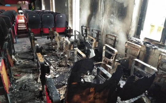 Thanh Hoá: Trụ sở xã bốc cháy lớn, thiệt hại gần 600 triệu đồng