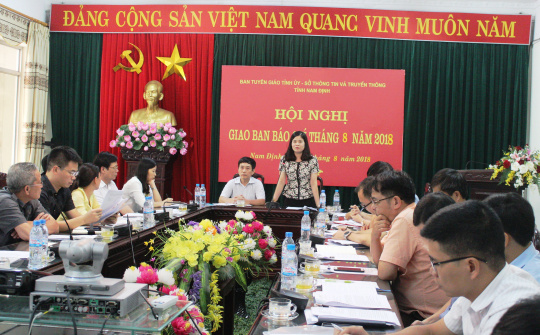 Nam Định tổ chức Hội nghị Giao ban báo chí tháng 8 năm 2018