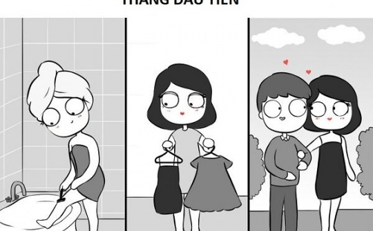 Tranh vui: Sự khác biệt giữa tình yêu 1 tháng và tình yêu 1 năm