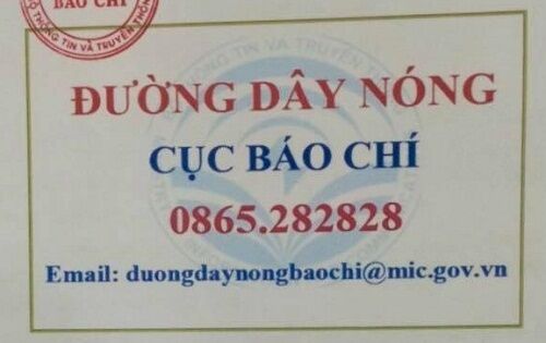 Cục Báo chí công bố số điện thoại đường dây nóng