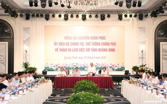 Thủ tướng làm việc với lãnh đạo chủ chốt tỉnh Quảng Ninh