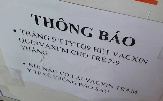 TP HCM: Hết vaccine Quinvaxem cho trẻ 2 đến 9 tháng tuổi