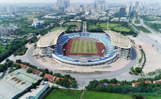 Toàn cảnh 'xẻ thịt đất vàng' trong Khu Liên hợp Thể thao Quốc gia nhìn từ trên cao
