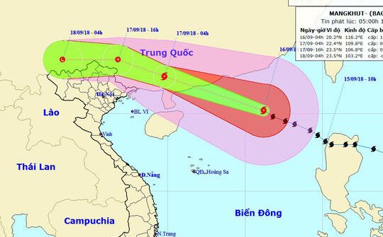 Siêu bão Mangkhut đổ bộ vào Trung Quốc, suy yếu nhanh