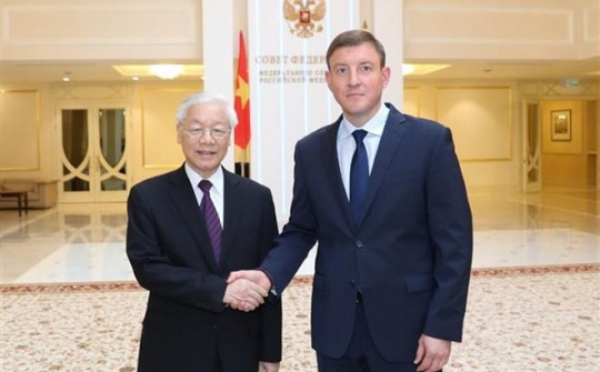 Party leader meets deputy speaker of Russian Federation Council