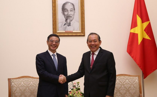 Phó Thủ tướng Trương Hòa Bình tiếp Chánh án Tòa án nhân dân tối cao Trung Quốc