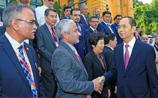 President Tran Dai Quang welcomes heads of delegations to ASOSAI 14