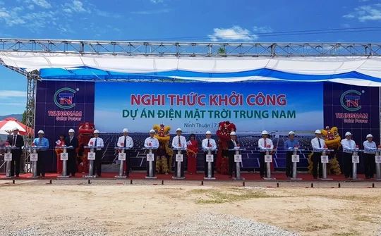 Khởi công nhà máy điện mặt trời Sông Lũy 1 gần nghìn tỷ đồng
