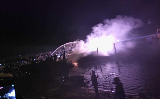 Quảng Nam: Tàu cá bị cháy đêm qua, thiệt hại tiền tỉ