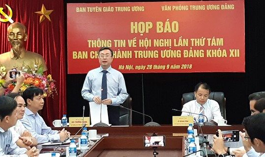 Từ ngày 2 đến 6/10 diễn ra Hội nghị Trung ương 8 (khóa XII)