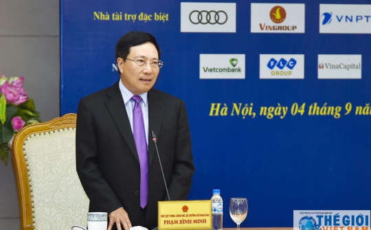 Phó Thủ tướng Phạm Bình Minh gặp mặt các doanh nghiệp tài trợ WEF ASEAN 2018